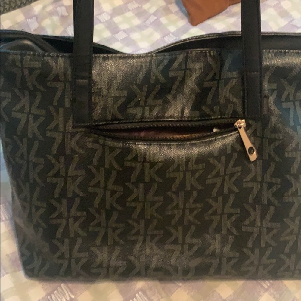 Black and brown tote bag